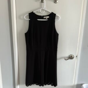 LOFT Elegant Black Sleeveless Dress Size: 10P